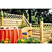 T & J Sichtschutzelement Maxi Massiv (180 x 150 cm, Holz, Mit Ornament-Gitter, KDI Grün) | BAUHAUS