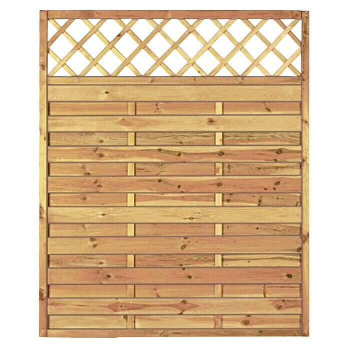 T & J Sichtschutzelement Maxi Massiv (150 x 180 cm, Holz, Mit Ornament-Gitter) | BAUHAUS