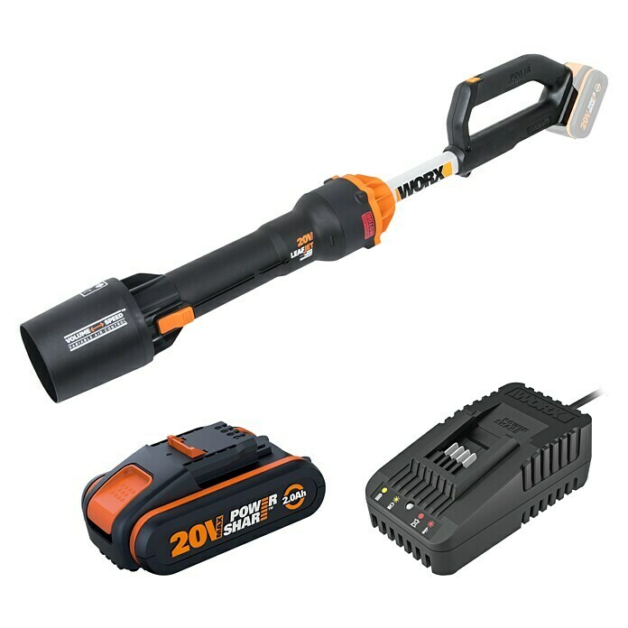 Worx PowerShare 20V Maschinenpaket (Akku-Laubbläser LEAFJET WG543E.9, Akku & Schnellladegerät) | BAUHAUS