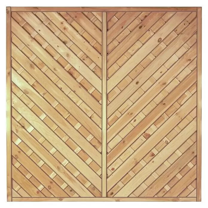 T & J Sichtschutzelement Maxi - 180 x 180 cm, Holz, Kesseldruckimprägniert Grün - Vorderansicht