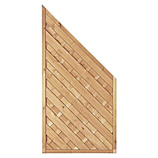 T & J Sichtschutzelement Maxi (Maße B x H: 90 x 180/90 cm, Holz, Kesseldruckimprägniert Grün)