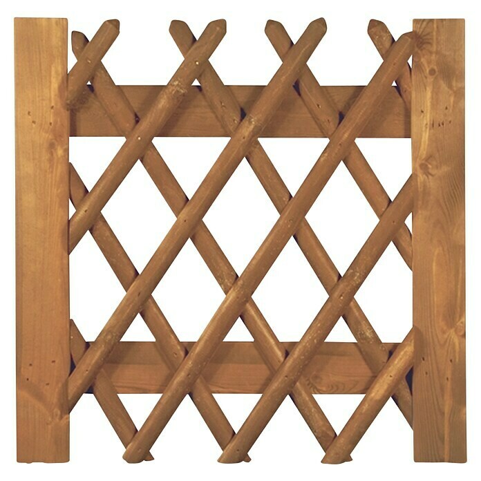 T & J Jägerzaun-Gartentor (100 x 100 cm, Ohne Beschläge, Holz, Braun) | BAUHAUS