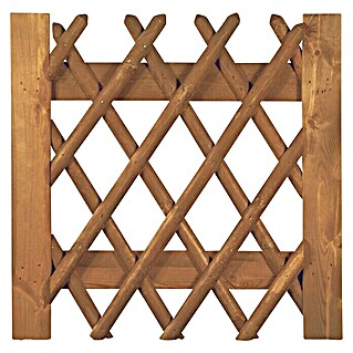 T & J Jägerzaun-Gartentor (100 x 100 cm, Ohne Beschläge, Holz, Braun)