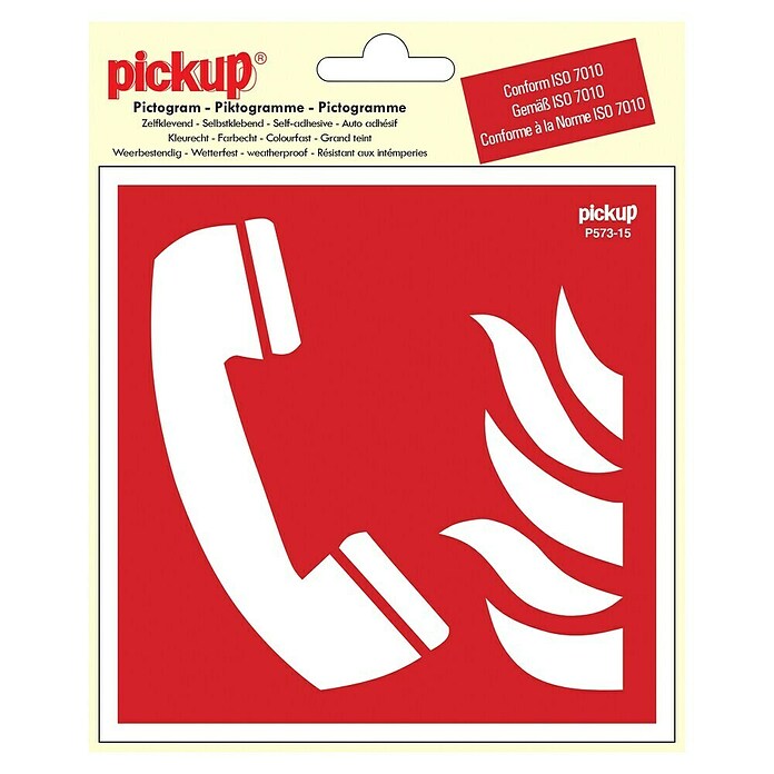 Pickup Samolepilni listki  (Do x Š: 15 x 15 cm, Telefon za obveščanje o požaru) | 1360 - Schildershop und Hausnummern | AAHG - Sicherheit Sonstiges | AAH - Sicherheit | AA - Eisenwaren | A - Eisenwaren | BAUHAUS