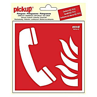 Pickup Etiqueta adhesiva (L x An: 15 x 15 cm, Teléfono de alarma de incendio)
