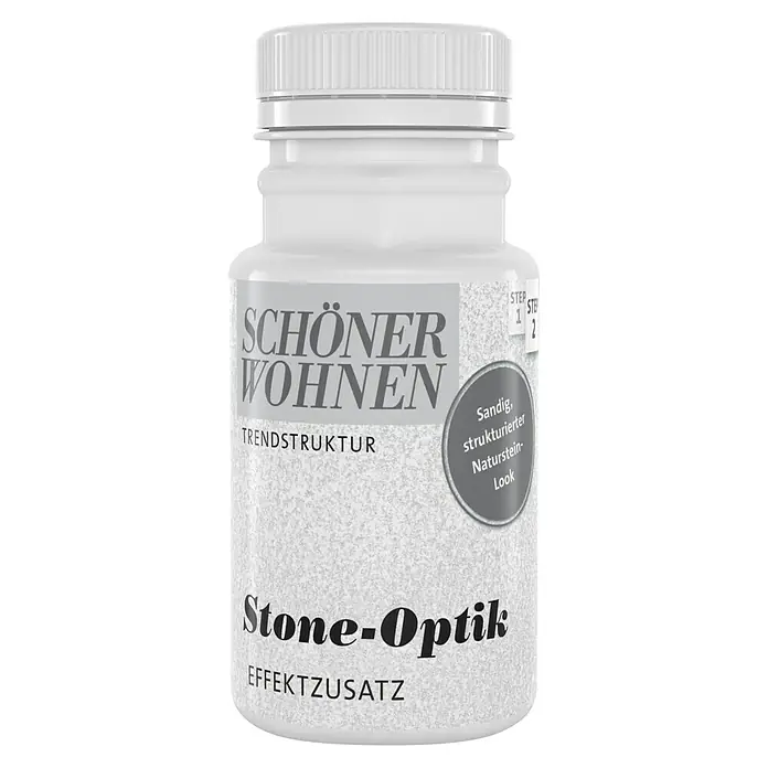 SCHÖNER WOHNEN-Farbe Trendstruktur Dekoputz-Zusatz Stone-Optik Effektzusatz - Farblos, 150 g - Dose "Schöner Wohnen Stone-Optik Effektzusatz" für Trendstruktur mit sandig-strukturiertem Naturstein-Look.
