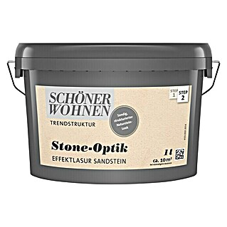 SCHÖNER WOHNEN-Farbe Trendstruktur Effektlasur Stone-Optik (Sandstein, 1 l)