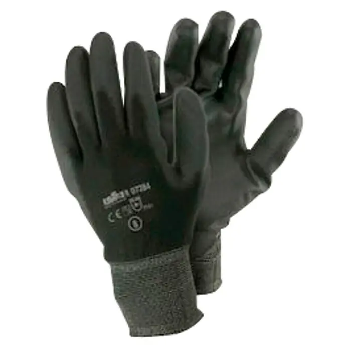 Industrial Starter Guantes de trabajo 07284 - Talla del guante: 10, Negro, 2 ud. - Un par de guantes de trabajo negros con protección de muñeca gris. Perfectos para trabajos que requieren destreza y protección de manos.