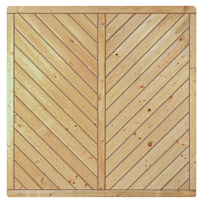 T & J Sichtschutzelement Classic Diagonal (B x H: 180 x 180 cm, Holz, Gerade) | BAUHAUS