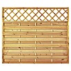 T & J Sichtschutzelement Maxi Massiv (180 x 150 cm, Holz, Mit Ornament-Gitter, KDI Grün) | BAUHAUS