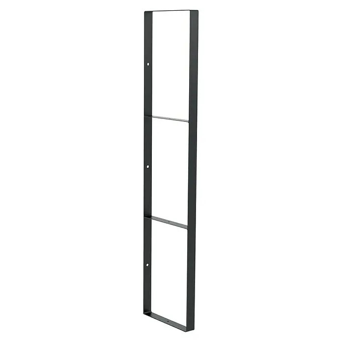 Wandkonsole - L x B x H: 904 x 210 x 30 mm, Belastbarkeit: 30 kg, Stahl, Schwarz - Schwarzes Bücherregal mit zwei Regalböden, minimalistisches Design für stilvolle Aufbewahrungslösungen.