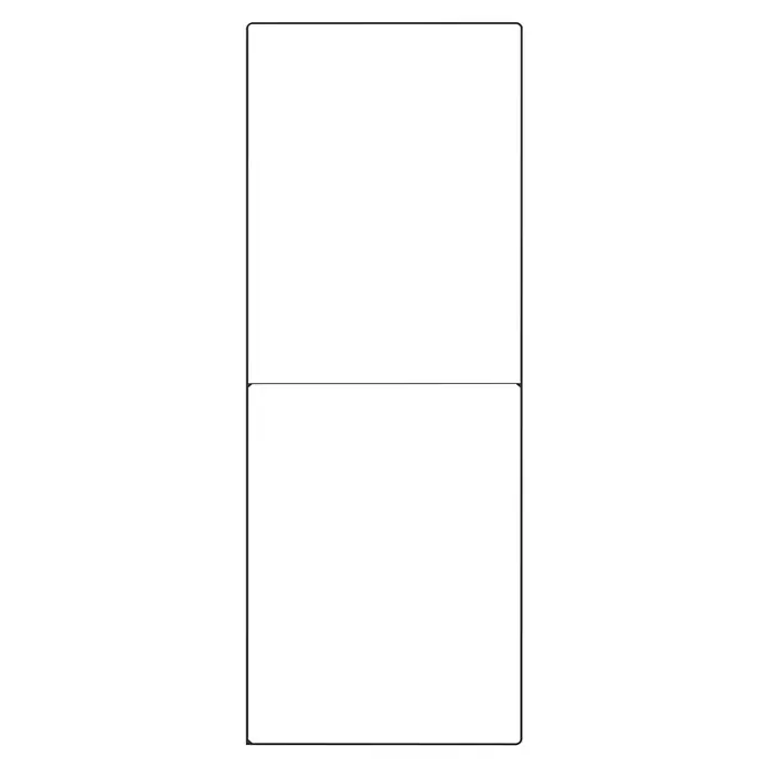 Wandkonsole - L x B x H: 608 x 210 x 30 mm, Belastbarkeit: 30 kg, Stahl, Schwarz - Ein rechteckiger Rahmen mit einer horizontalen Linie in der Mitte, ideal für die Präsentation von zwei Bildern oder Designs.