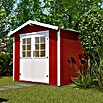 Weka wekaLine Gartenhaus Gr. 2 (2,65 x 3,2 m, Wandstärke: 28 mm, Satteldach, Rot)
