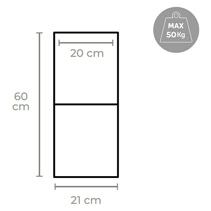 Wandkonsole (L x B x H: 608 x 210 x 30 mm, Belastbarkeit: 30 kg, Stahl, Schwarz) | BAUHAUS