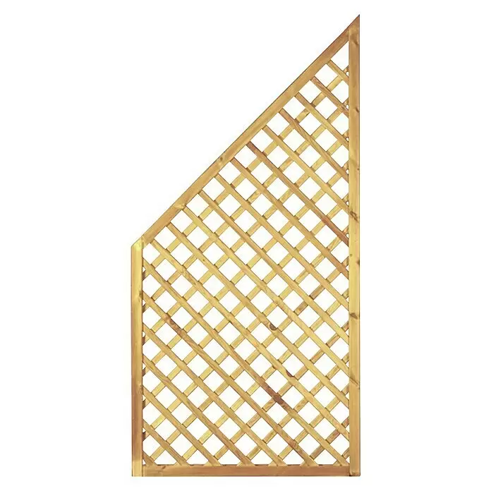 T & J Sichtschutzelement - 90 x 90/180 cm, Kesseldruckimprägniert Grün, Holz - Vorderansicht