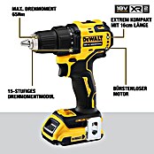 Dewalt Akku-Bohrschrauber DCD708D2T (18 V, 2 Akkus, 3 Ah, Leerlaufdrehzahl: 0 U/min - 1.650 U/min)