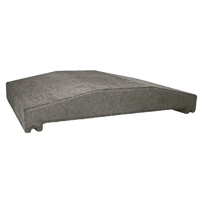 Christoph Mauerabdeckplatte Z - 27 x 36 x 5 cm, Anthrazit, Beton - Betonkappe für Mauern und Zäune, robustes und langlebiges Material, ideal für den Außenbereich. Schützt zuverlässig vor Witterungseinflüssen.