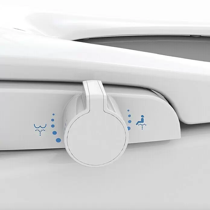 Bemis Dusch-WC-Sitz Pure Clean - Duroplast, Weiß, Mit Absenkautomatik - Detailaufnahme