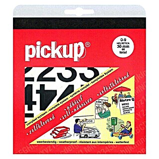 Pickup Sticker (Cijfers, Zwart, Hoogte: 30 mm)