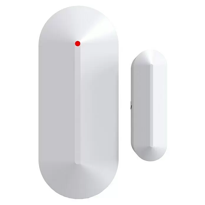 Safe2Home Sensor de ventana SP310 -  - Sensor de contacto magnético blanco para puerta/ventana con luz indicadora roja.