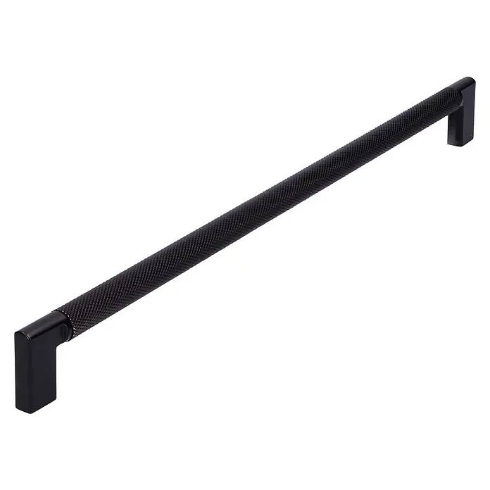 Astor Cool Fire Waschtischunterschrank - 100 x 46,2 x 45,3 cm, Schwarz - Schwarzer, gerändelter Möbelgriff mit rechteckigen Enden. Ein stilvolles Detail für moderne Möbelstücke.