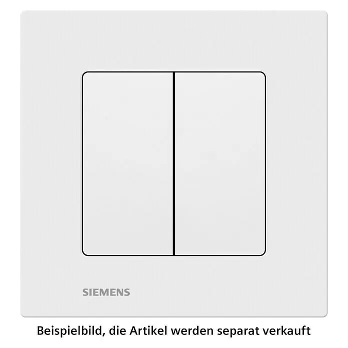 Siemens DELTA Viva Serienschalter SIE039611 - Polar Weiß, Glänzend, Unterputzmontage, 10 A - Weißer Doppelwippenschalter von Siemens.