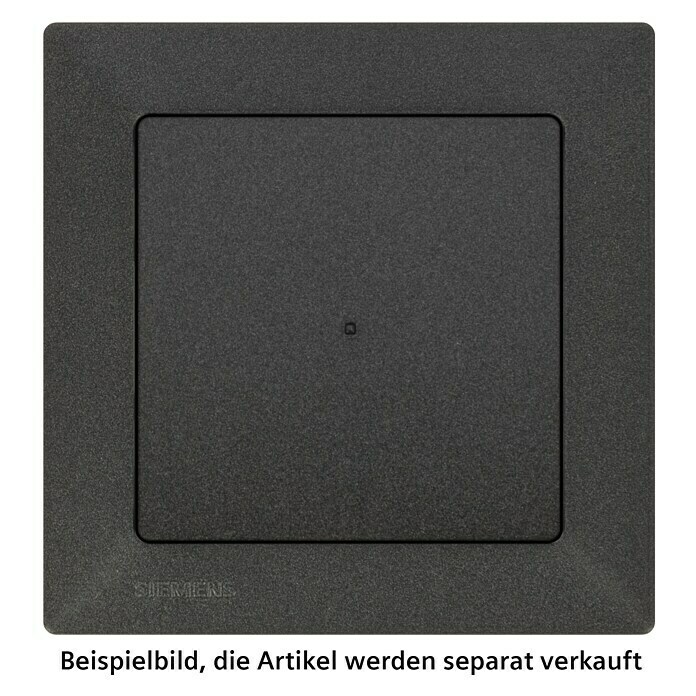 Siemens DELTA Mega Kontrollschalter SIE039444 (Carbon Metallic, Glänzend, 10 A, Unterputz) | BAUHAUS