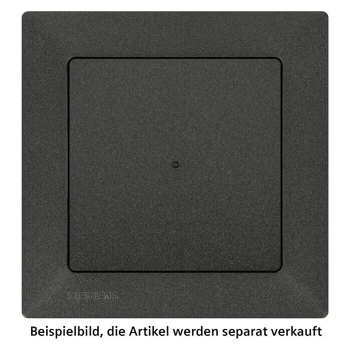 Siemens DELTA Mega Kontrollschalter SIE039444 - Carbon Metallic, Glänzend, Unterputzmontage, 10 A - Informationsansicht