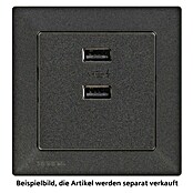 Siemens DELTA Mega Steckdosen-USB-Einsatz SIE039499 (Carbon Metallic, Kunststoff, Unterputz) | BAUHAUS