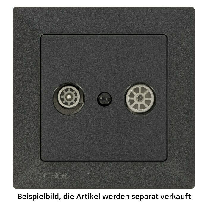 Siemens DELTA Mega Antennendose SIE039505 (Carbon Metallic, Glänzend, Unterputz) | BAUHAUS