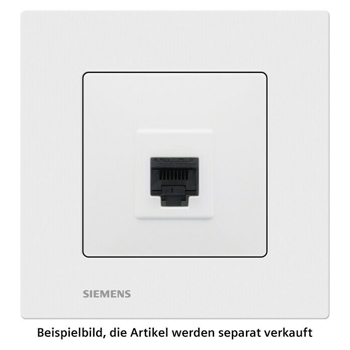 Siemens DELTA Viva Netzwerk-Anschlussdose SIE039710 (Polar Weiß, Glänzend, 16 A, Unterputz) | BAUHAUS