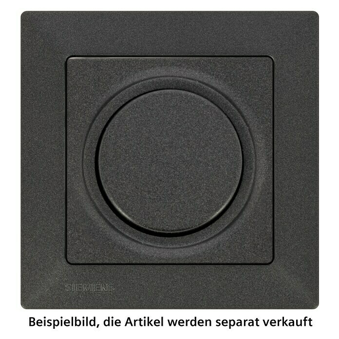 Siemens DELTA Mega Dimmerabdeckung SIE039543 (Carbon Metallic, Glänzend, Kunststoff, Unterputz) | BAUHAUS