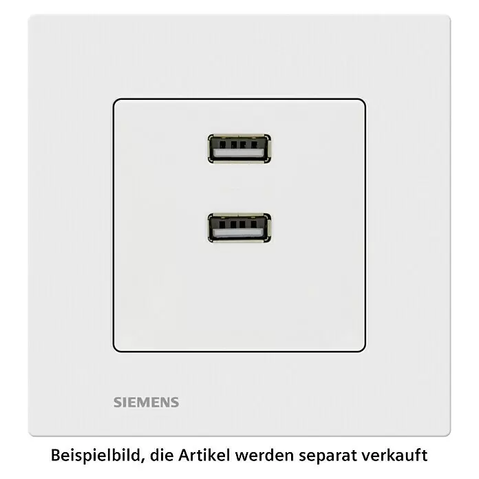 Siemens DELTA Viva Steckdosen-USB-Einsatz SIE039703 - Polar Weiß, Glänzend, Unterputzmontage - Informationsansicht