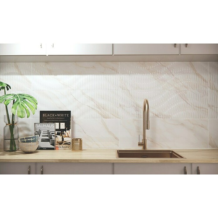 Revestimiento de pared Calacatta Decor (90 x 30 cm, Blanco, Mate) | BAUHAUS