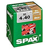 Spax Linsenkopfschraube T-STAR plus (Ø x L: 4 x 40 mm, Vermessingt, 60 + 60 Stk., Vollgewinde)