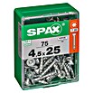 Spax Universalschraube T-Star plus (Ø x L: 4,5 x 25 mm, WIROX Oberfläche, T-Star plus, 75 Stk.)