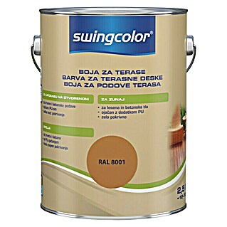 swingcolor Boja za pod (Smeđa, 2,5 l, Svilenkasti sjaj)