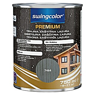 swingcolor Premium Lazura za drvo s dugotrajnom zaštitom (Čelično siva, 750 ml)