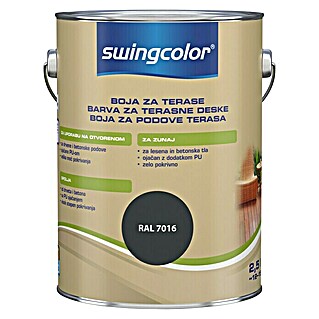 swingcolor Boja za pod (Siva, 2,5 l, Svilenkasti sjaj)