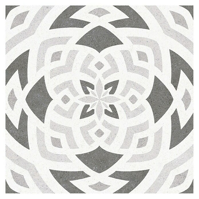 Porculanska pločica Vintage Mix (25 x 25 cm, Bijelo-sive boje, glazirano)