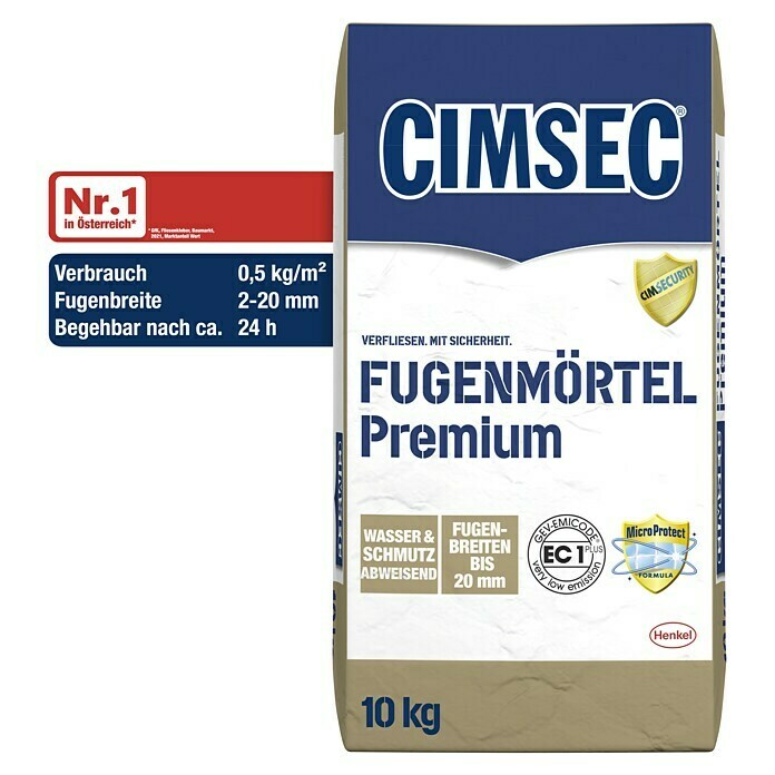 Cimsec Fugenmörtel Premium (Weiß, 10 kg)