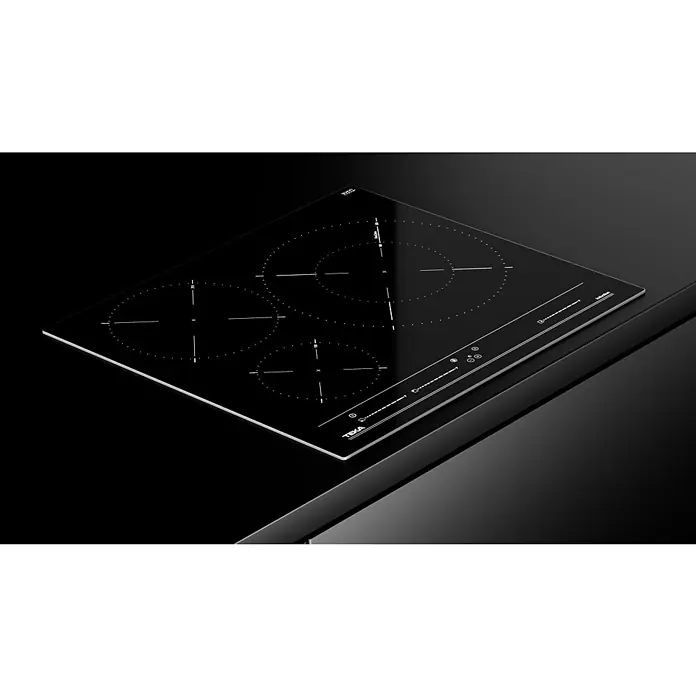 Teka Placa de cocción ITC63320BKMSS - An x L: 60,6 x 51,6 cm - Placa de inducción negra TEKA con cuatro zonas de cocción y controles táctiles, una adición elegante a cualquier cocina moderna.