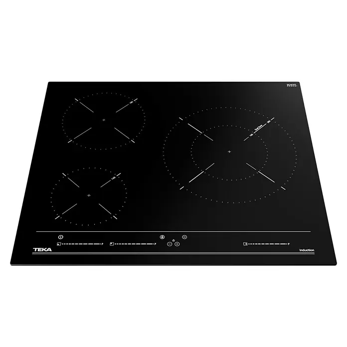 Teka Placa de cocción IBC63015 - An x L: 51 x 60 cm - Placa de inducción TEKA negra con tres zonas de cocción y controles intuitivos para cocinar moderno.