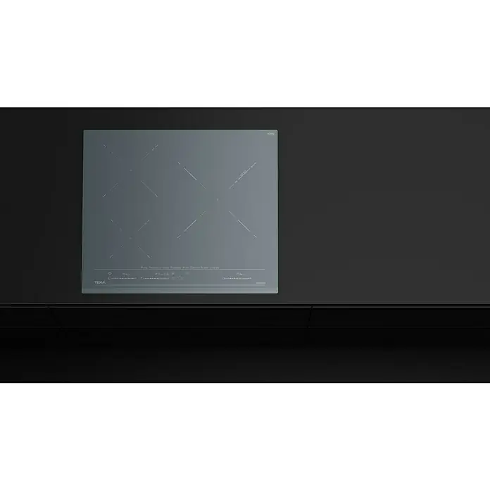 Teka Placa de cocción IZC63630ST - An x L: 60 x 51 cm - Moderna placa de inducción Teka en elegante gris, integrada en una encimera de cocina oscura. Perfecta para la cocina moderna.