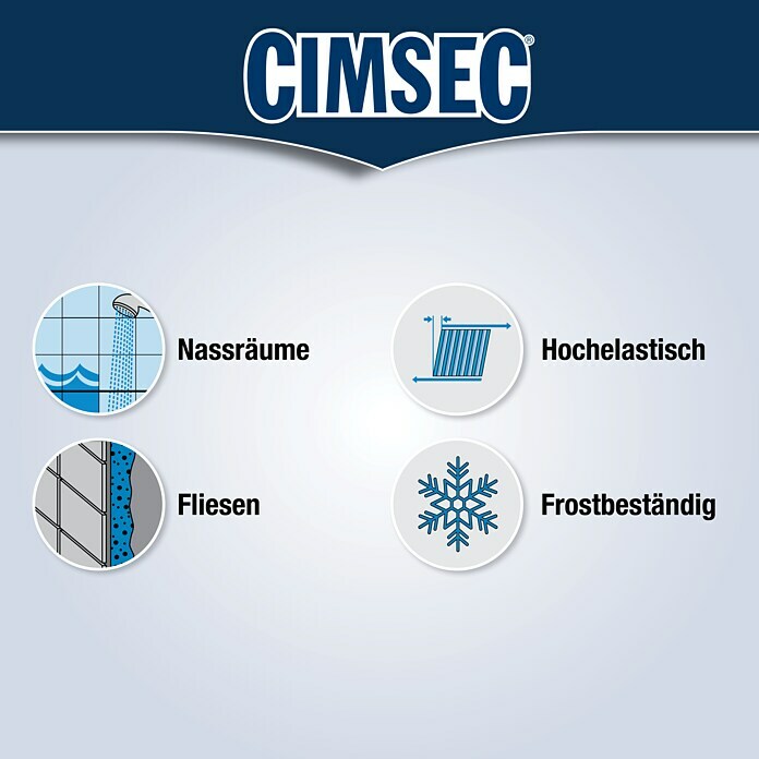 Cimsec Silikon-Fugenmasse Fugenflex Premium (Manhattan, 310 ml)