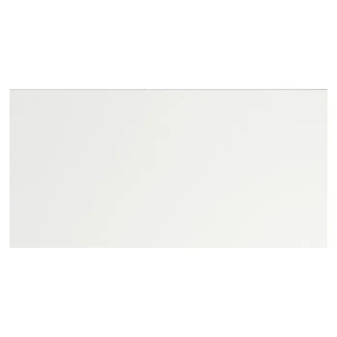 Revestimiento de pared Ice - 60 x 30 cm, Blanco, Mate, Espesor: 8,4 mm - Simple hoja blanca de papel con un sutil marco negro, ideal para proyectos creativos o documentos profesionales.