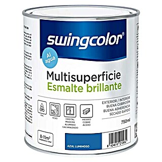 swingcolor Esmalte de color Multisuperficie (Azul luminoso, 750 ml, Brillante)