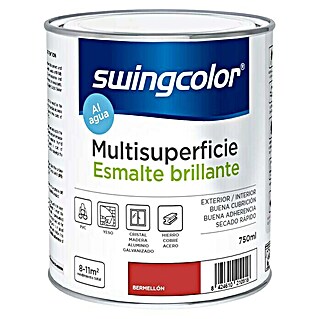 swingcolor Esmalte de color Multisuperficie (Bermellón, 750 ml, Brillante)