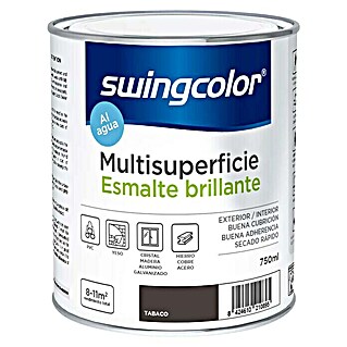 swingcolor Esmalte de color Multisuperficie (Tabaco, 750 ml, Brillante)