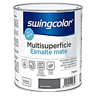 swingcolor Esmalte de color Multisuperficie (Gris mineral, 750 ml, Mate)